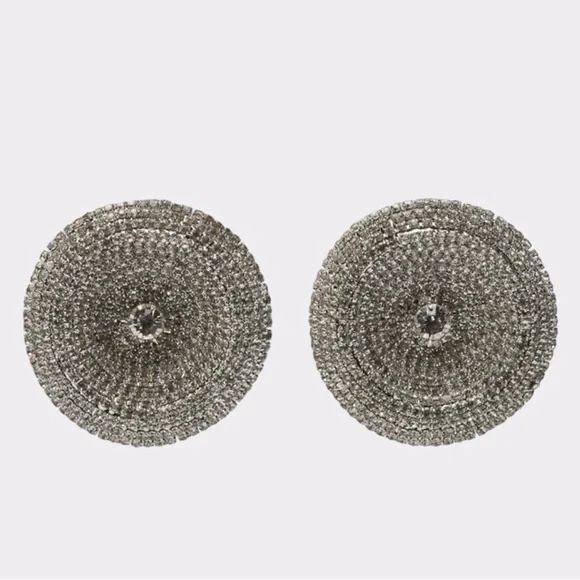 ✨AKIRA Dazzling Silver Circle ✨Earrings - Picture 3 of 6